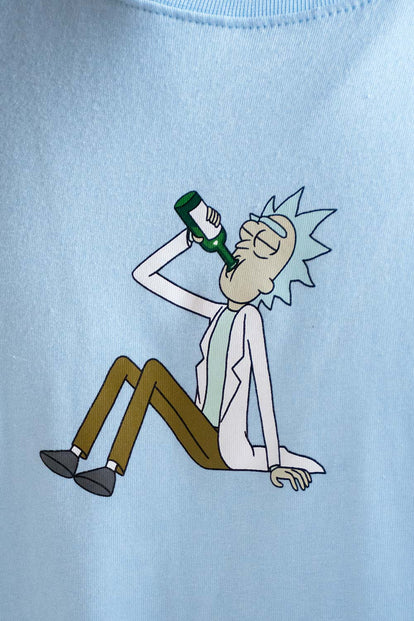  POLERA DE RICK Y MORTY REGULAR FIT PARA HOMBRE