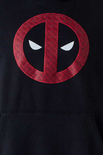  POLERONES DE DEADPOOL CERRADO CON CAPUCHA NEGRO PARA HOMBRE