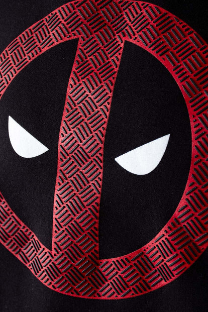  POLERONES DE DEADPOOL CERRADO CON CAPUCHA NEGRO PARA HOMBRE