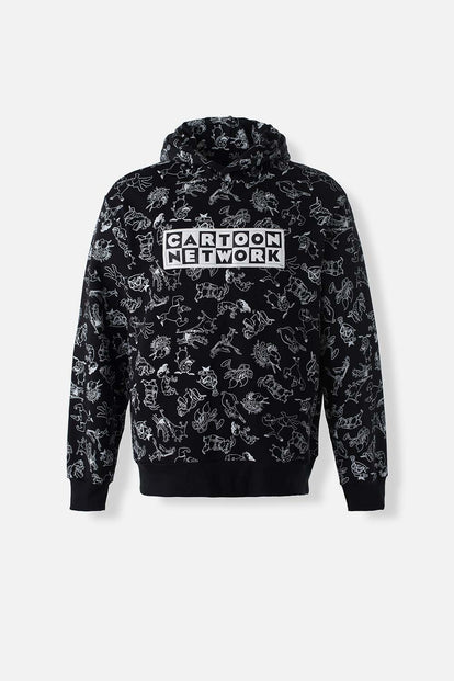  POLERON DE CARTOON NETWORK NEGRO CON CAPUCHA PARA HOMBRE