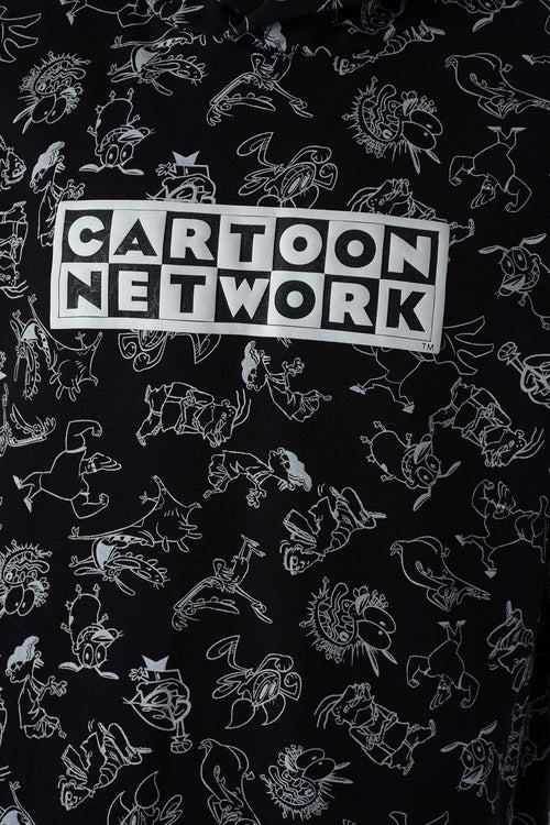 Card slide image -  POLERON DE CARTOON NETWORK NEGRO CON CAPUCHA PARA HOMBRE
