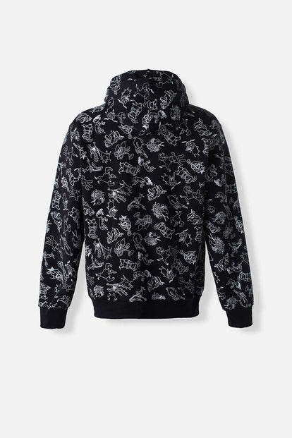  POLERON DE CARTOON NETWORK NEGRO CON CAPUCHA PARA HOMBRE