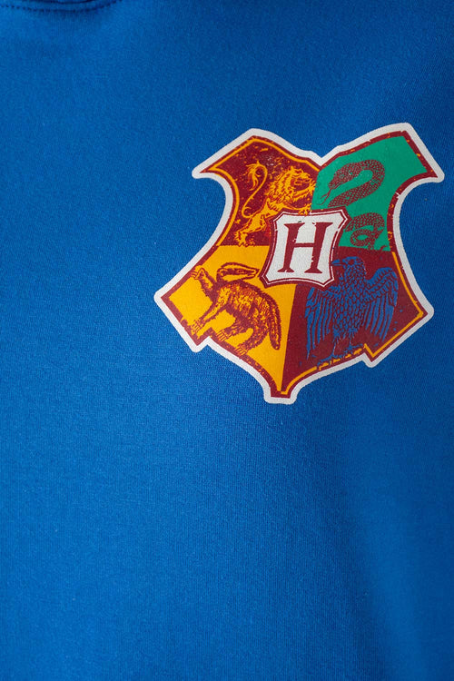 Card slide image -  POLERON DE HARRY POTTER AZUL Y VERDE CON CAPUCHA PARA MUJER