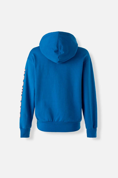  POLERON DE HARRY POTTER AZUL Y VERDE CON CAPUCHA PARA MUJER