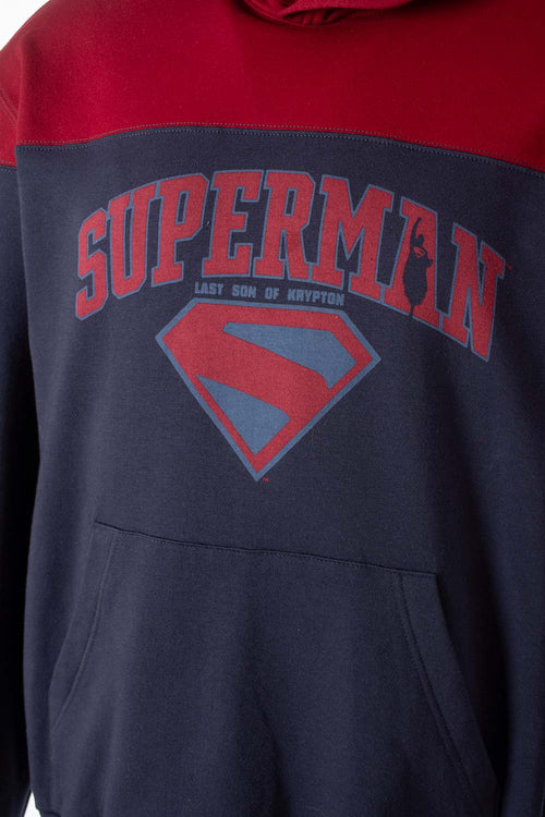 Card slide image -  POLERONES DE SUPERMAN AZUL Y ROJO CON CAPUCHA PARA HOMBRE