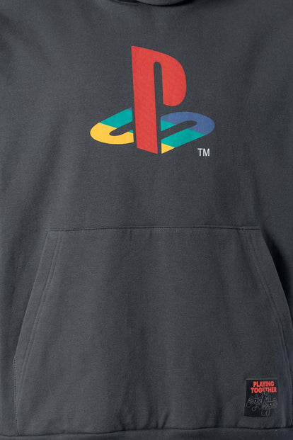  POLERON DE PLAY STATION CERRADO GRIS PARA HOMBRE