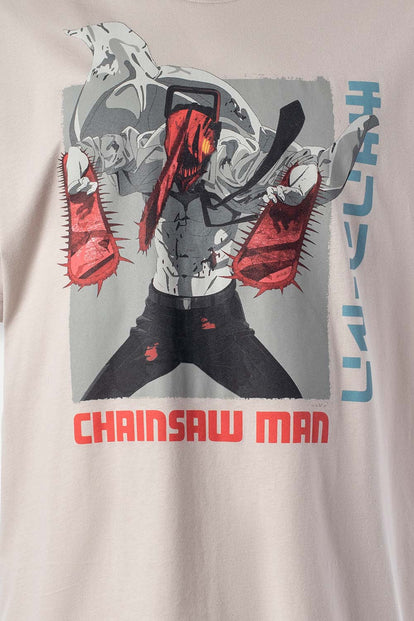  POLERA DE CHAINSAW MAN RELAX FIT PARA HOMBRE