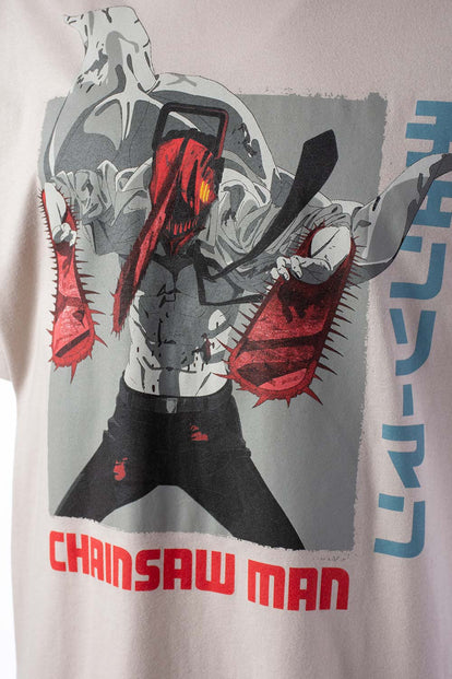 POLERA DE CHAINSAW MAN RELAX FIT PARA HOMBRE