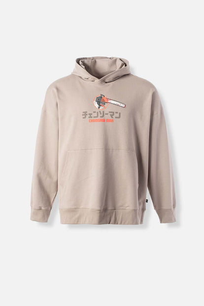  POLERON DE CHAINSAW MAN CON CAPUCHA PARA HOMBRE