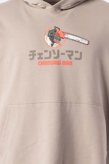  POLERON DE CHAINSAW MAN CON CAPUCHA PARA HOMBRE