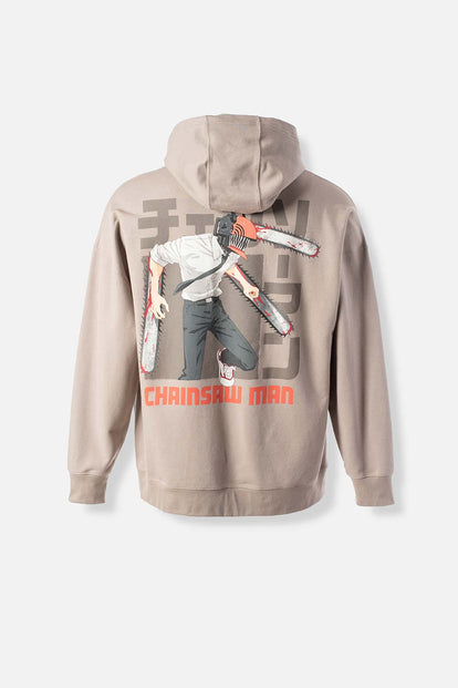  POLERON DE CHAINSAW MAN CON CAPUCHA PARA HOMBRE