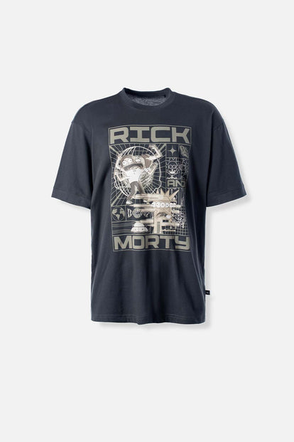  POLERA DE RICK & MORTY OVERSIZED FIT  PARA HOMBRE