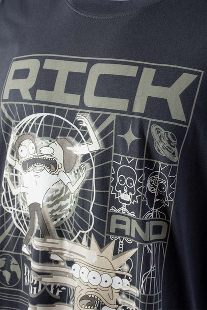  POLERA DE RICK & MORTY OVERSIZED FIT  PARA HOMBRE