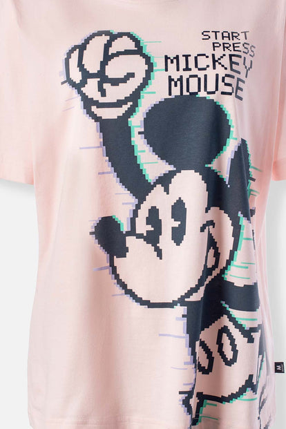  POLERA DE MICKEY MOUSE REGULAR FIT PARA MUJER