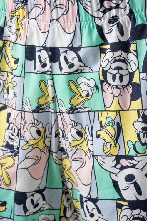 Card slide image -  PIJAMA DE MICKEY MOUSE MARFIL Y MULTICOLOR DE PANTALÓN CORTO PARA MUJER