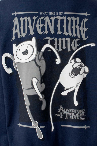  POLERONES DE ADVENTURE TIME CERRADO AZUL PARA HOMBRE