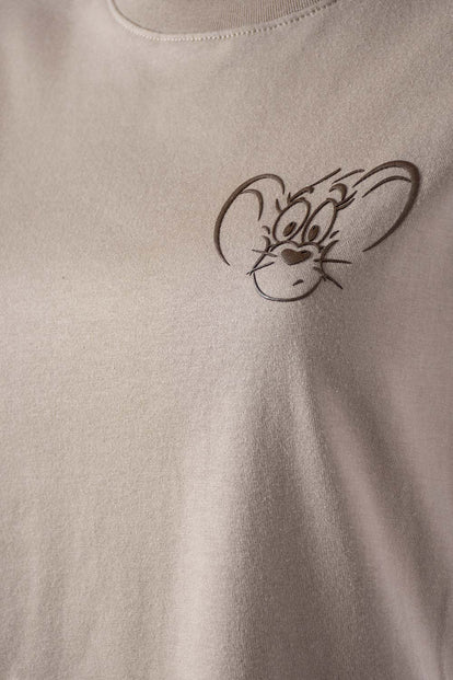  POLERA DE TOM Y JERRY REGULAR FIT PARA MUJER