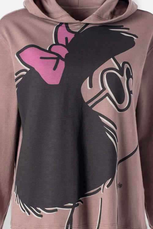 Card slide image -  POLERON DE MAFALDA CON CAPUCHA PARA MUJER