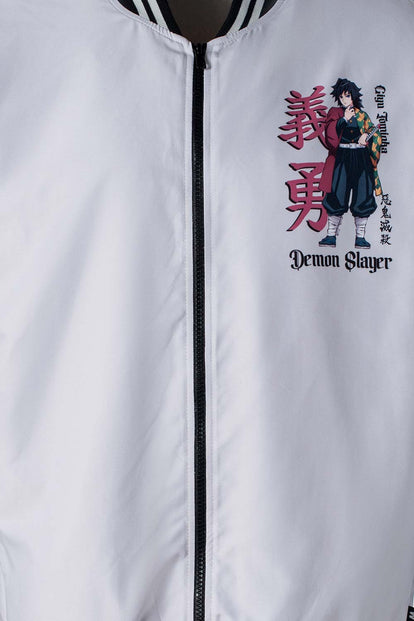  CHAQUETA DE DEMON SLAYER CON CIERRE PARA HOMBRE