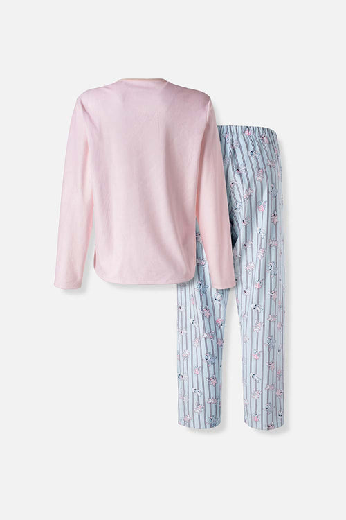 Card slide image -  PIJAMA DE LILO Y STITCH DE PANTALON LARGO PARA MUJER