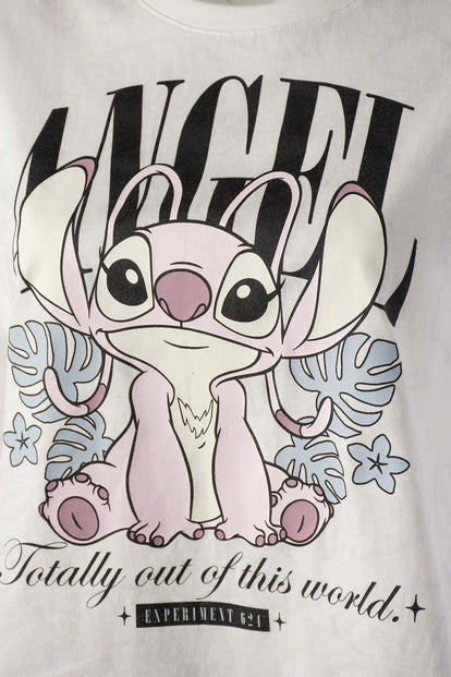  POLERA DE LILO & STITCH BOXY FIT PARA MUJER