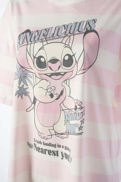  POLERA DE LILO Y STITCH OVERSIZED FIT PARA MUJER