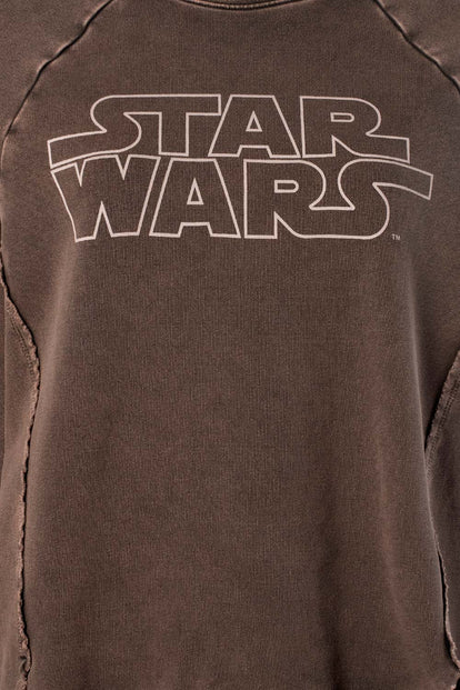  POLERON DE STAR WARS CERRADO CAFE PARA MUJER