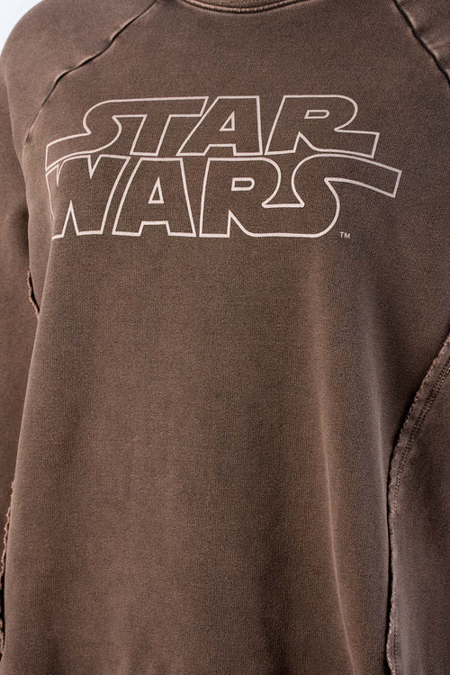 Card slide image -  POLERON DE STAR WARS CERRADO CAFE PARA MUJER