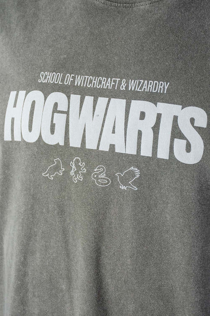  POLERA DE HARRY POTTER GRIS REGULAR FIT PARA HOMBRE