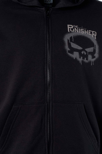  POLERON DE MARVEL NEGRO CON CAPUCHA PARA HOMBRE