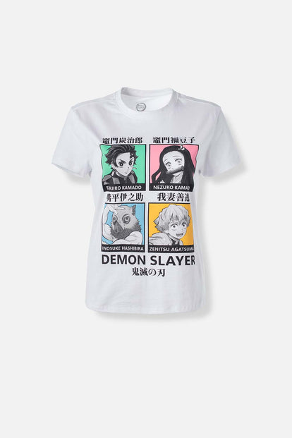  POLERA DE DEMON SLAYER SLIM FIT PARA MUJER