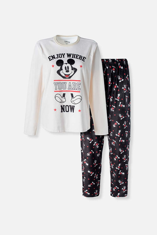 Card slide image -  PIJAMA DE MICKEY MOUSE CON PANTALON LARGO PARA MUJER