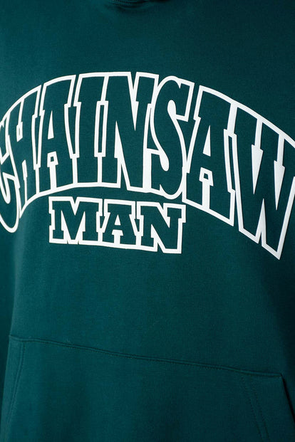  POLERON DE CHAINSAW MAN CERRADO VERDE PARA HOMBRE