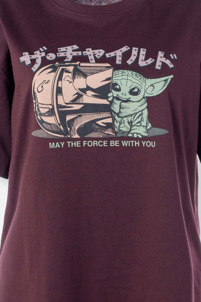  POLERA DE MANDALORIAN RELAX FIT PARA MUJER
