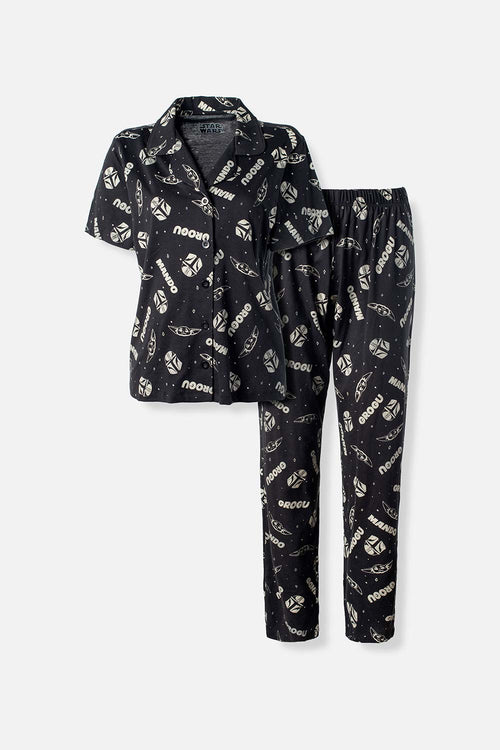 Card slide image -  PIJAMA DE MANDALORIAN CON PANTALON LARGO PARA MUJER