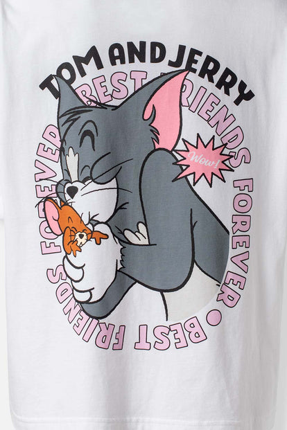  POLERA DE TOM Y JERRY RELAX FIT PARA MUJER