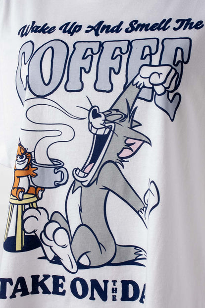  PIJAMA DE TOM Y JERRY CON PANTALON LARGO PARA MUJER