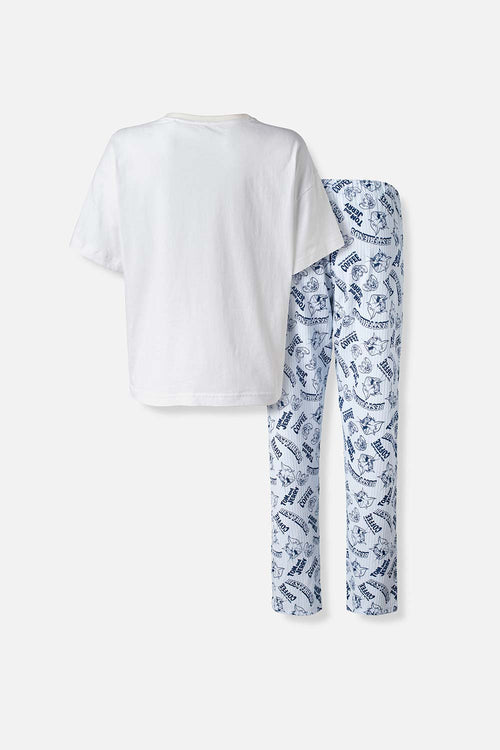 Card slide image -  PIJAMA DE TOM Y JERRY CON PANTALON LARGO PARA MUJER
