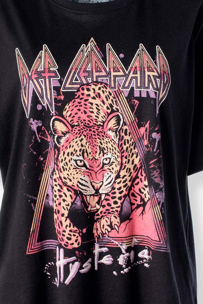  POLERA DE DEF LEPPARD RELAX FIT PARA MUJER