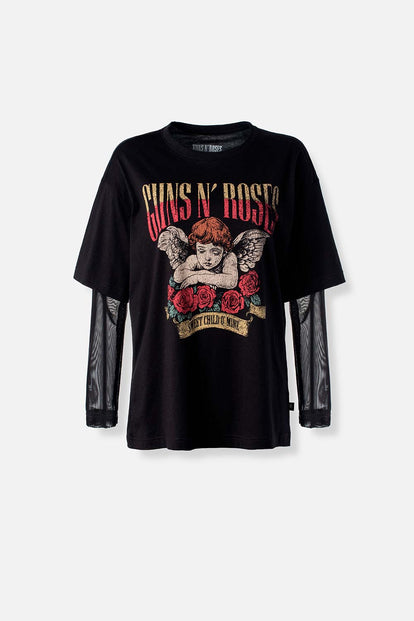  POLERA DE GUNS N' ROSES RELAX FIT PARA MUJER