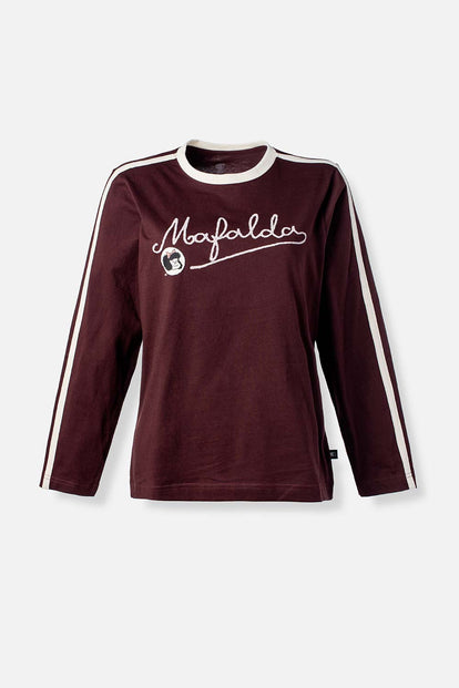  POLERA DE MAFALDA MANGA LARGA REGULAR FIT PARA MUJER