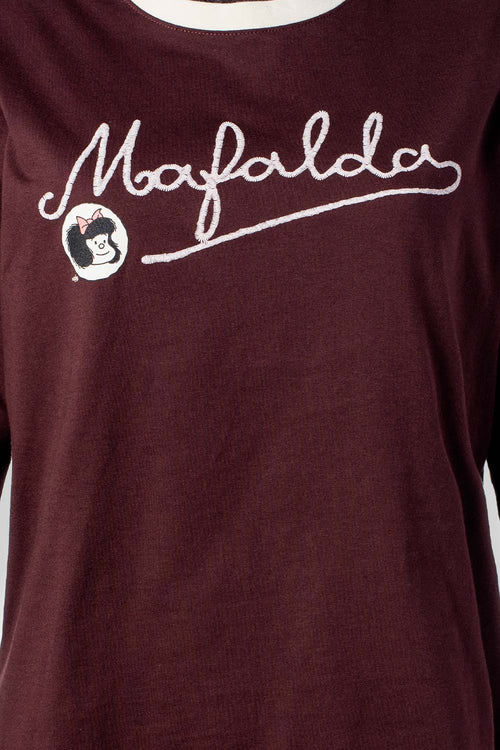 Card slide image -  POLERA DE MAFALDA MANGA LARGA REGULAR FIT PARA MUJER