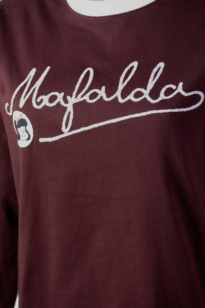  POLERA DE MAFALDA MANGA LARGA REGULAR FIT PARA MUJER