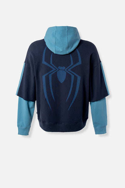  POLERON DE SPIDERMAN CON CAPUCHA PARA HOMBRE