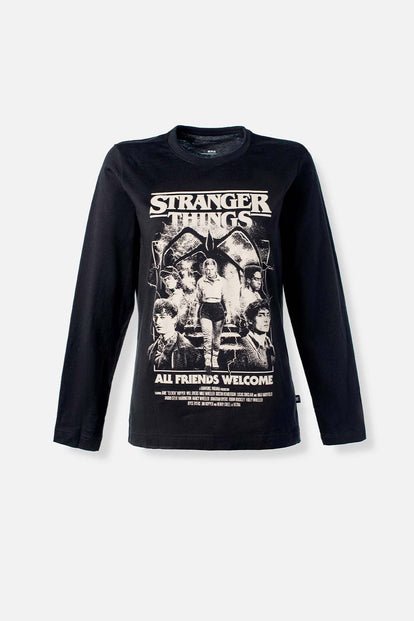  POLERA DE STRANGER THINGS REGULAR FIT PARA MUJER