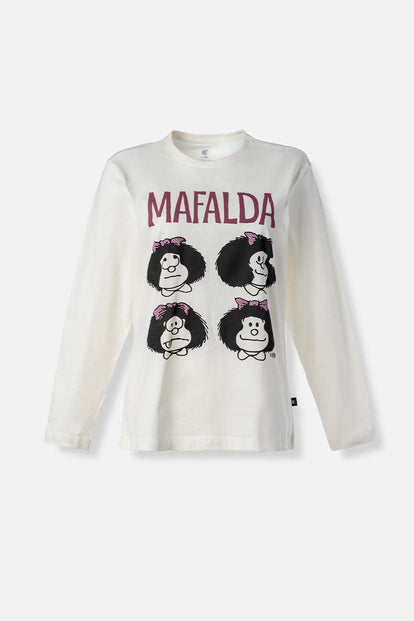  POLERA DE MAFALDA MANGA LARGA PARA MUJER