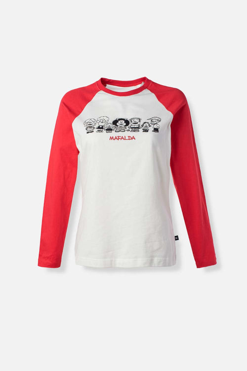 Card slide image -  CAMISETA DE MAFALDA REGULAR FIT MANGA LARGA PARA MUJER