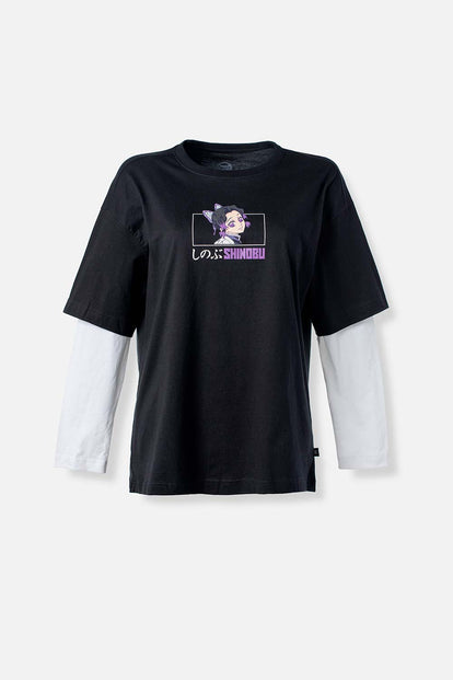  POLERA DE DEMON SLAYER RELAX FIT PARA MUJER