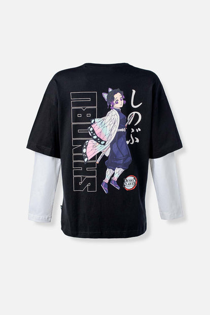  POLERA DE DEMON SLAYER RELAX FIT PARA MUJER