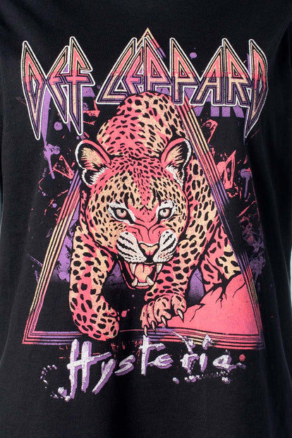  POLERA DE DEF LEPPARD RELAX FIT PARA MUJER